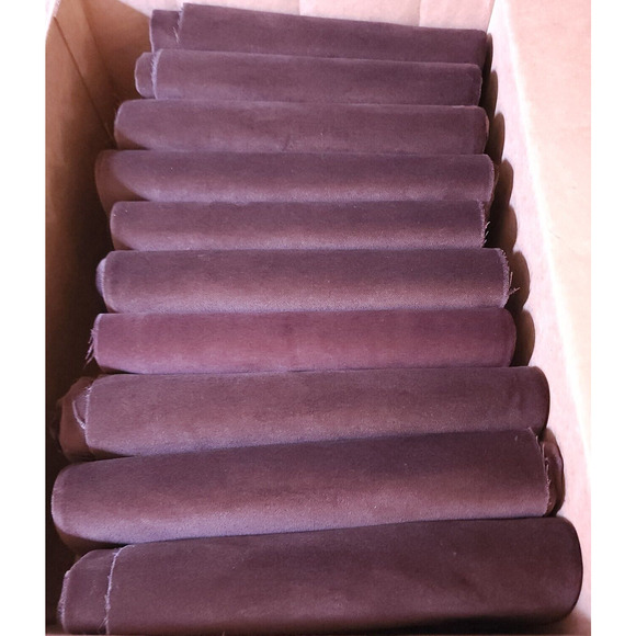 Lot of 10 Solid Brown Colors Cotton Velvet Fabric Yards Scraps Sewing Remnant